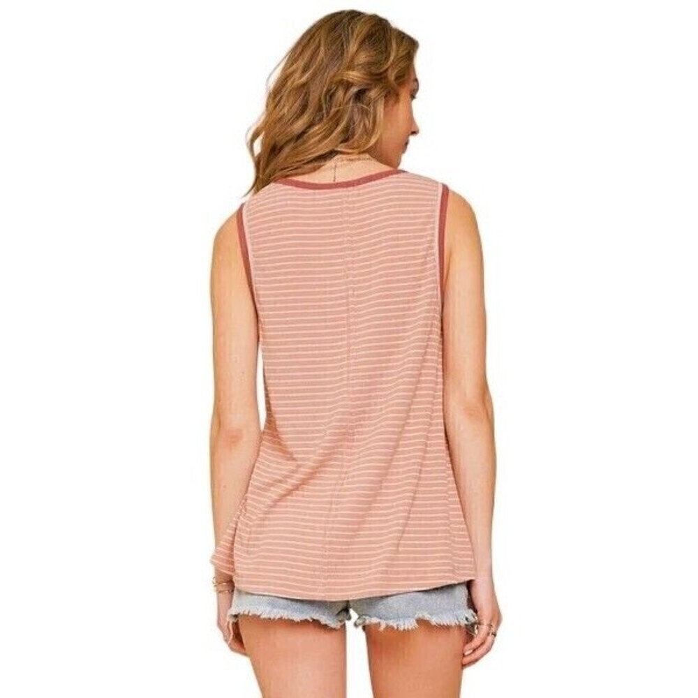 Hem & Thread Ribbed Striped Tank Size Large NWOT - Picture 3 of 8